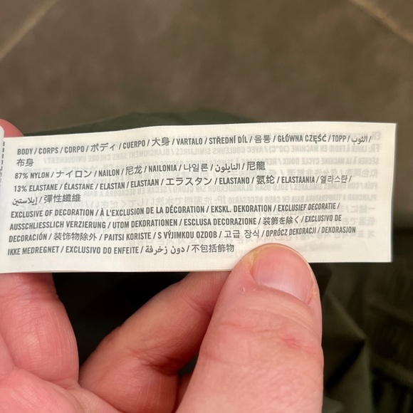 Abercrombie & Fitch YPB Crinkle Nylon Parachute Jogger Pants Olive Green XS - Picture 9 of 12